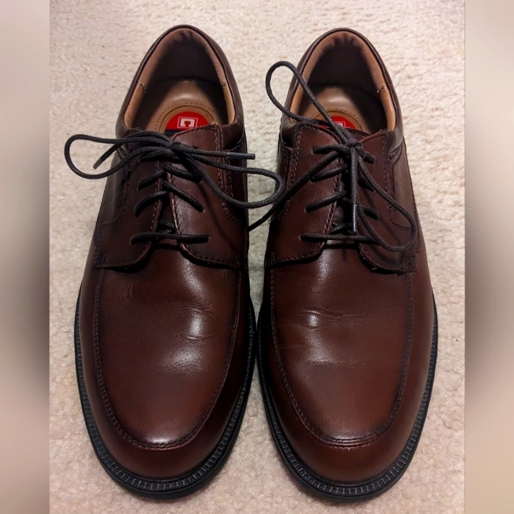 Men's Brown Leather Chaps Dress Shoes, Size 9.5